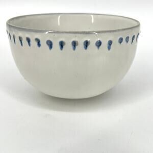 Anthropologie Ginny Blue Bloom Bowl 6" wide 3.5" Deep Single Bowl Discontinued
